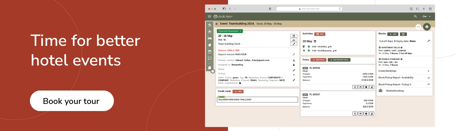 New MICE Functionality - Book your tour